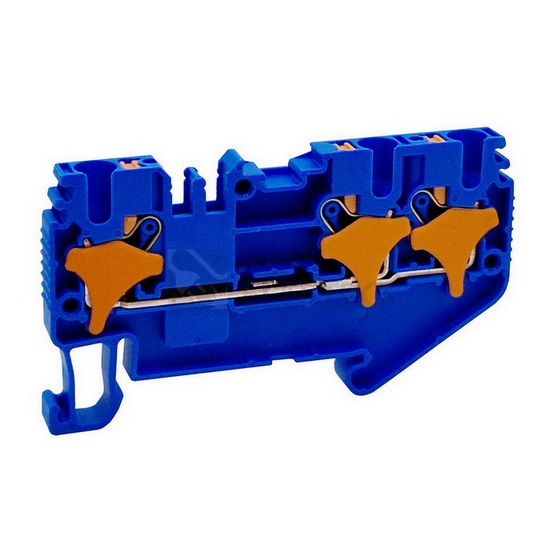 Obrázek produktu Bezšroubová svorka Elektro Bečov PS 2,5 (1+2) tmavě modrá AA101005.12 0