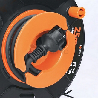Obrázek produktu 1z prodlužovací přívod - na bubnu venkovní 25m gumový kabel 3x 1,5mm2 IP44 Solight PB30 3