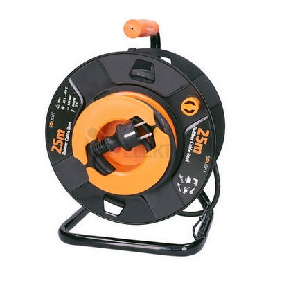 Obrázek produktu 1z prodlužovací přívod - na bubnu venkovní 25m gumový kabel 3x 1,5mm2 IP44 Solight PB30 8