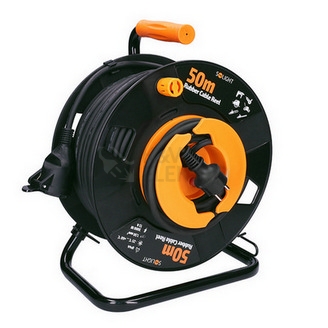 Obrázek produktu 1z prodlužovací přívod - na bubnu venkovní 50m gumový kabel 3x 1,5mm2 IP44 Solight PB31 0