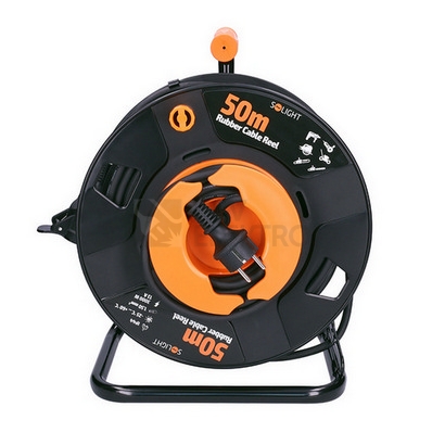 Obrázek produktu 1z prodlužovací přívod - na bubnu venkovní 50m gumový kabel 3x 1,5mm2 IP44 Solight PB31 6