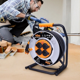 Obrázek produktu 4z prodlužovací přívod - na bubnu 40m gumový kabel 3x 2,5mm2 IP44 Solight PB43 1