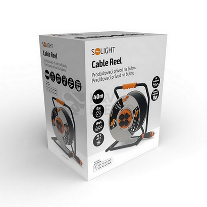 Obrázek produktu 4z prodlužovací přívod - na bubnu 40m gumový kabel 3x 2,5mm2 IP44 Solight PB43 2