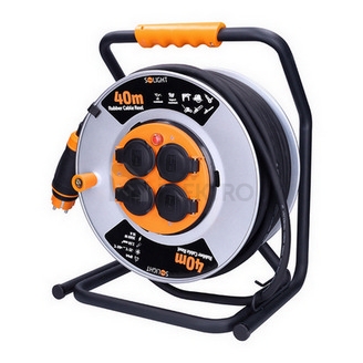 Obrázek produktu 4z prodlužovací přívod - na bubnu 40m gumový kabel 3x 2,5mm2 IP44 Solight PB43 4