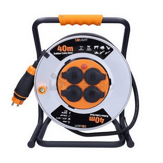 Obrázek produktu 4z prodlužovací přívod - na bubnu 40m gumový kabel 3x 2,5mm2 IP44 Solight PB43 5