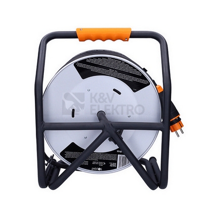 Obrázek produktu 4z prodlužovací přívod - na bubnu 40m gumový kabel 3x 2,5mm2 IP44 Solight PB43 6