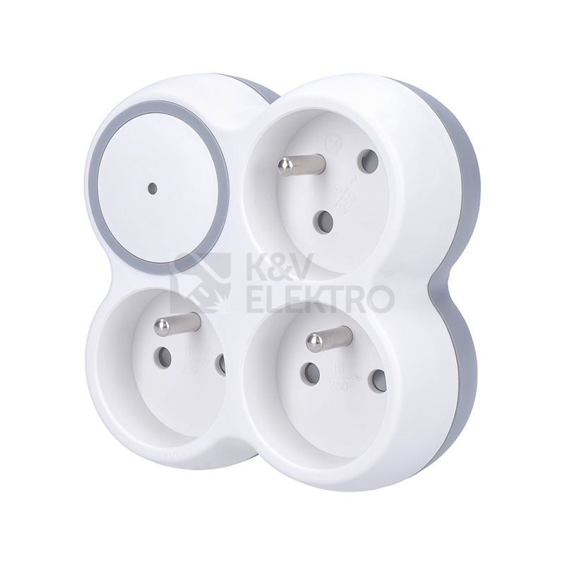 Obrázek produktu Přepěťová ochrana 3z do zásuvky Solight PO29 1