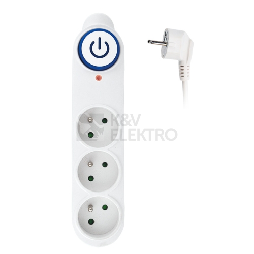 Přepěťová ochrana 3z 1,5m bílá Solight PO39