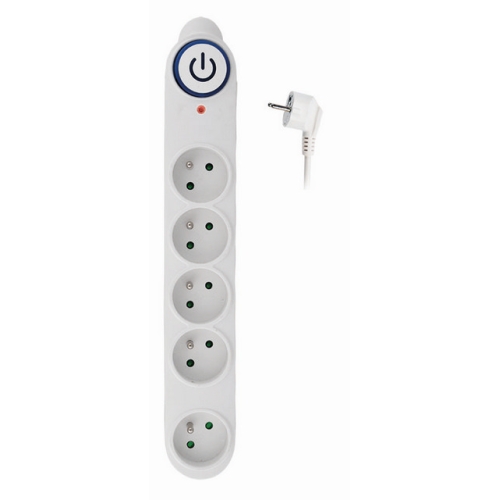 Přepěťová ochrana 5z 1,5m bílá Solight PO54