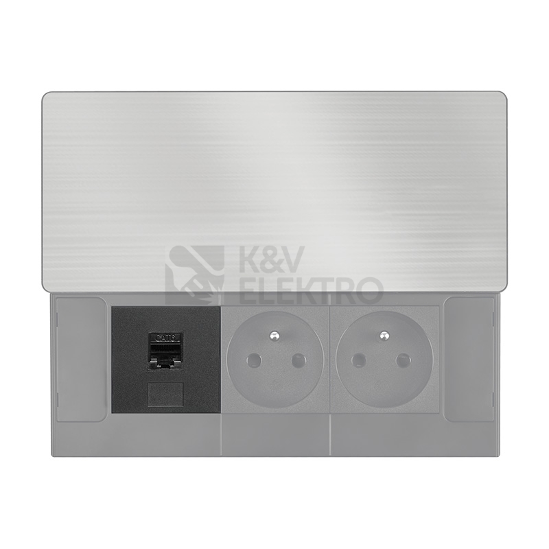 Obrázek produktu RJ45 Cat6 doplňkový modul pro vestavné zásuvky série PP128 Solight PP128-RJ45 2