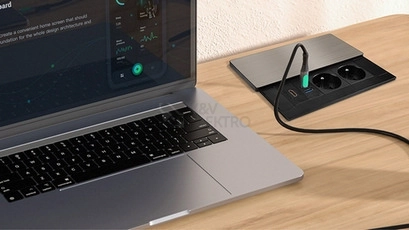 Obrázek produktu Vestavný blok zásuvek s posuvným krytem 2 zásuvky HDMI USB A+C 20W PD 2m stříbrný Solight PP128C-PD20-HDMI 10