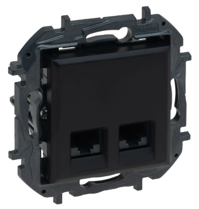 Legrand Niloé Step datová zásuvka 2xRJ45 cat.6 UTP černá 863564B
