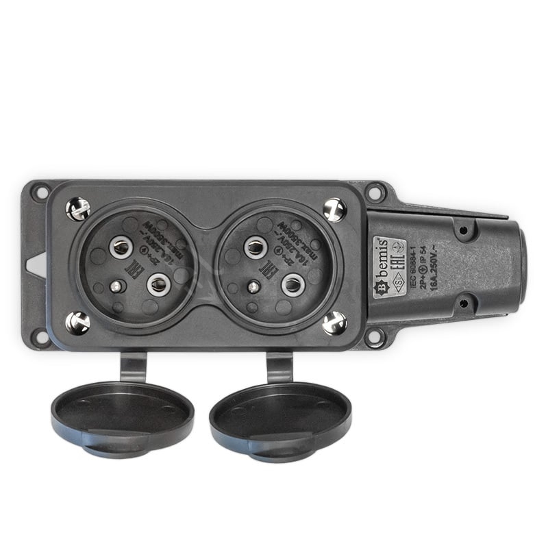Obrázek produktu Dvojzásuvka gumová IP54 16A GZF 102 3