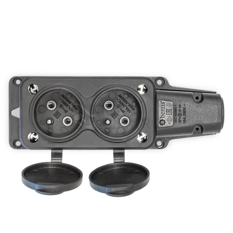 Obrázek produktu Dvojzásuvka gumová IP54 16A GZF 102 3