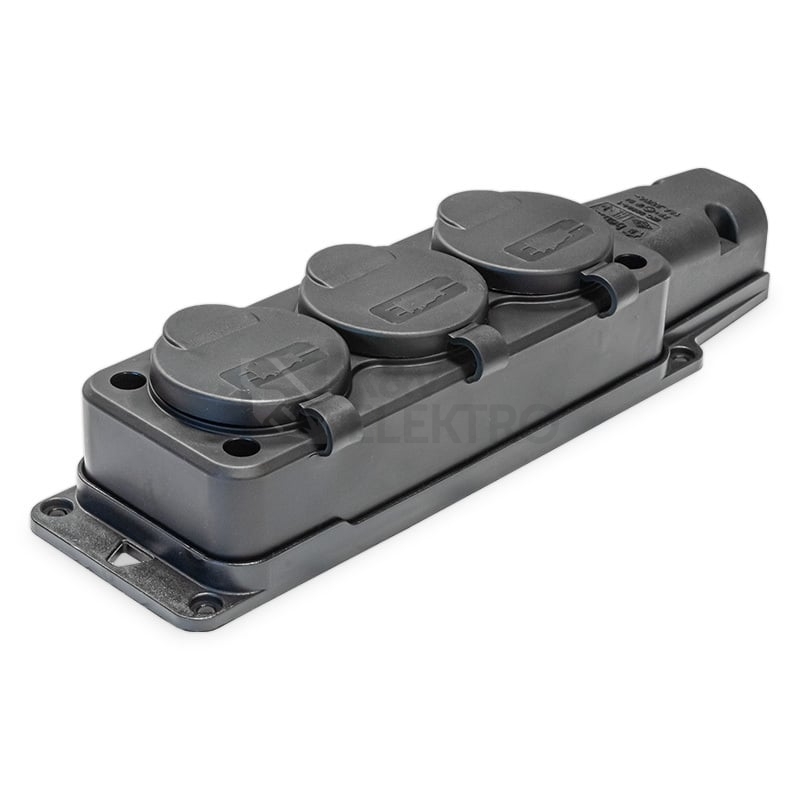 Obrázek produktu Trojzásuvka gumová IP54 16A GZF 103 0