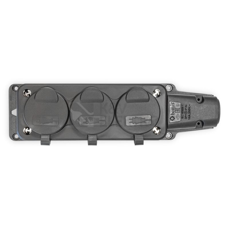 Obrázek produktu Trojzásuvka gumová IP54 16A GZF 103 2