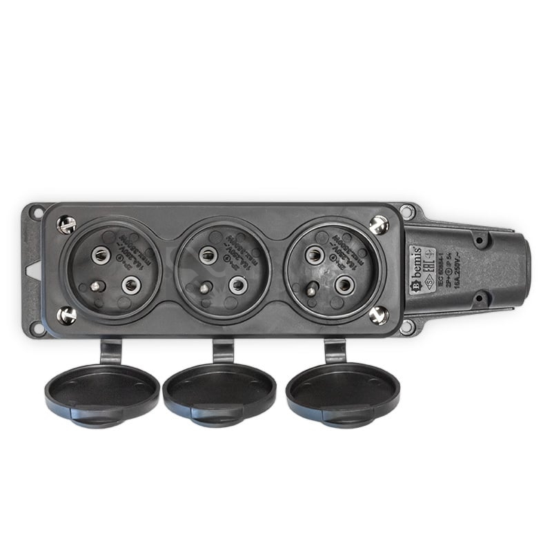 Obrázek produktu Trojzásuvka gumová IP54 16A GZF 103 3