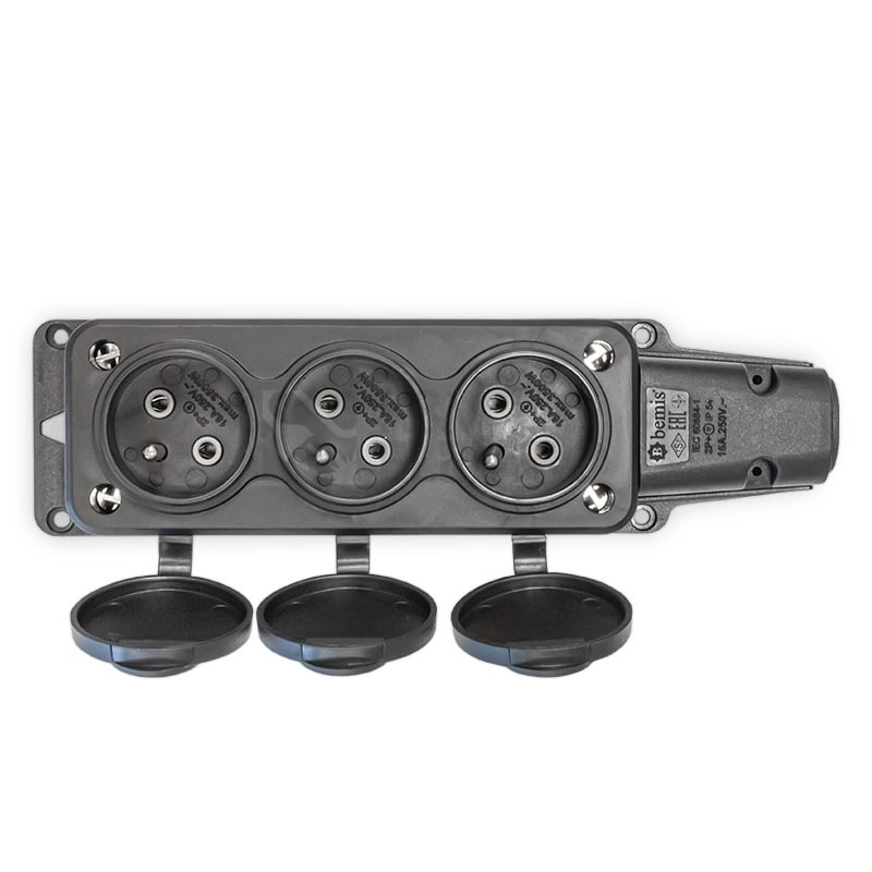 Obrázek produktu Trojzásuvka gumová IP54 16A GZF 103 3