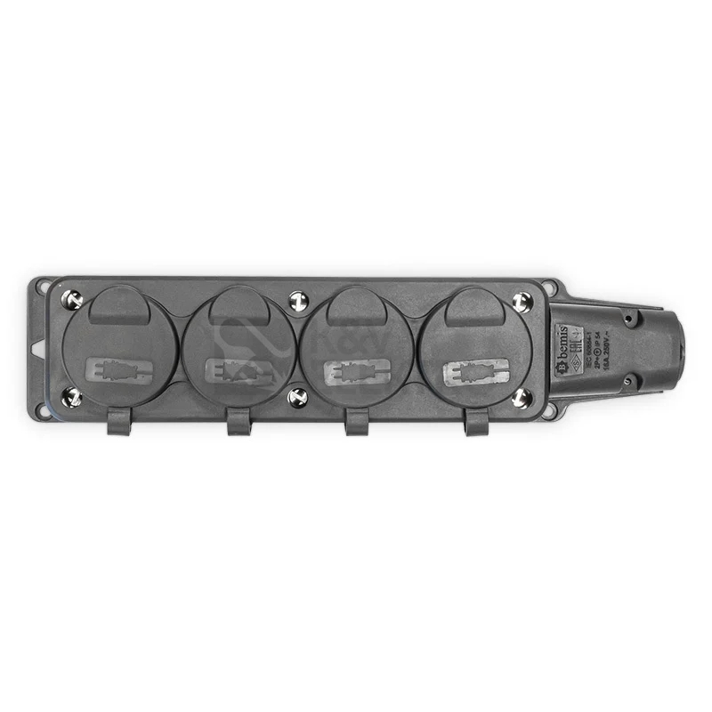 Obrázek produktu Čtyřzásuvka gumová IP54 16A GZF 104 2