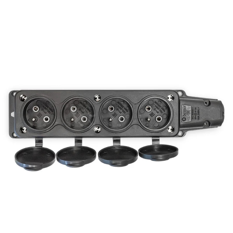 Obrázek produktu Čtyřzásuvka gumová IP54 16A GZF 104 3