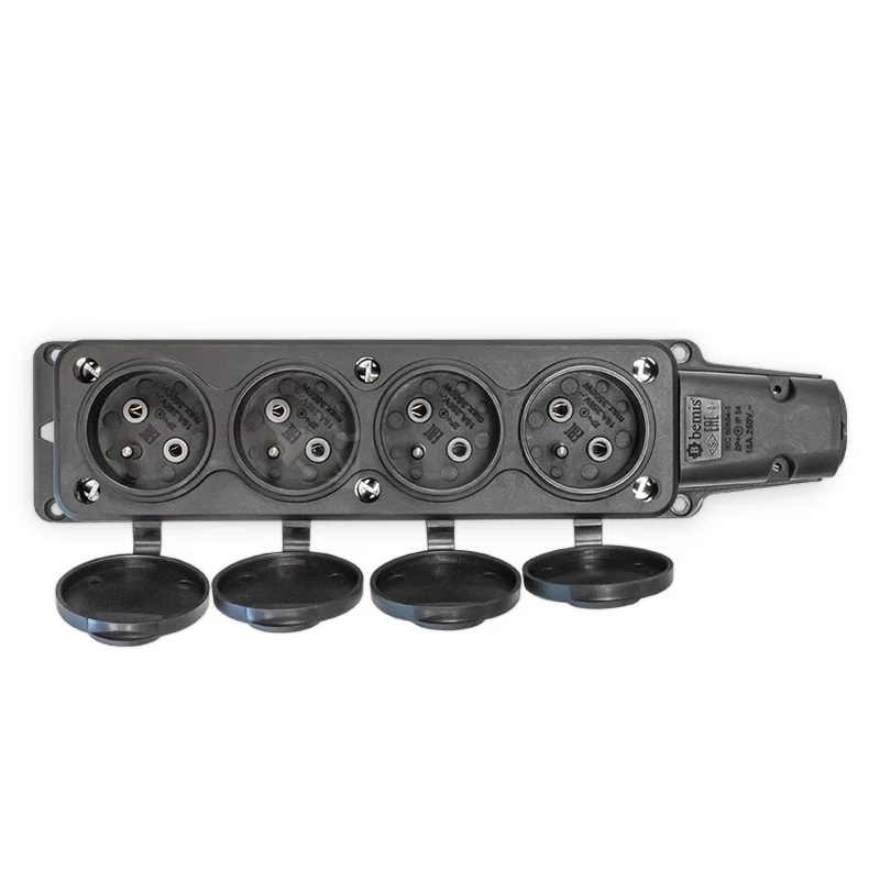 Obrázek produktu Čtyřzásuvka gumová IP54 16A GZF 104 3
