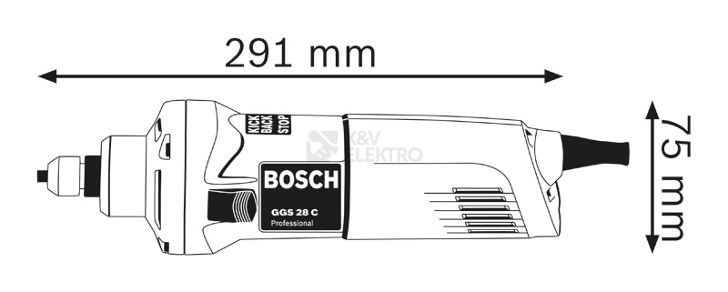 Obrázek produktu Přímá bruska 600W Bosch GGS 28 C 0.601.220.000 2