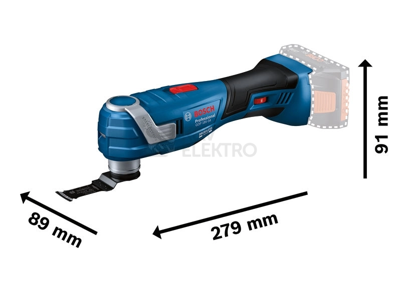Obrázek produktu Aku multifunkční oscilační bruska Bosch GOP 185-LI 0.601.8G2.020 bez nabíječky a baterie 3