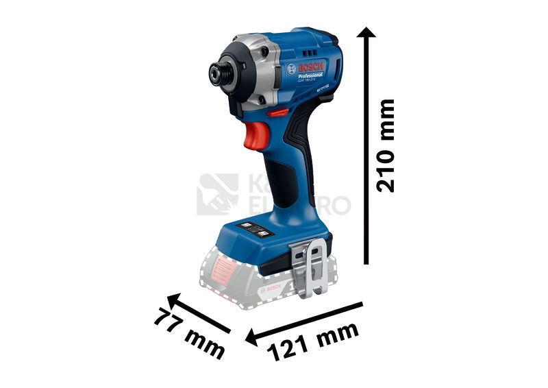 Obrázek produktu Aku rázový utahovák 1/4" Bosch GDR 18V-215 136 0.601.9N2.000 bez nabíječky a baterie 1
