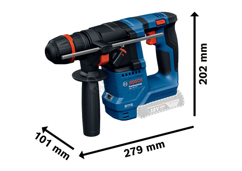 Obrázek produktu Aku vrtací kladivo SDS-Plus Bosch GBH 18V-18 X 0.611.927.100 bez nabíječky a baterie 1