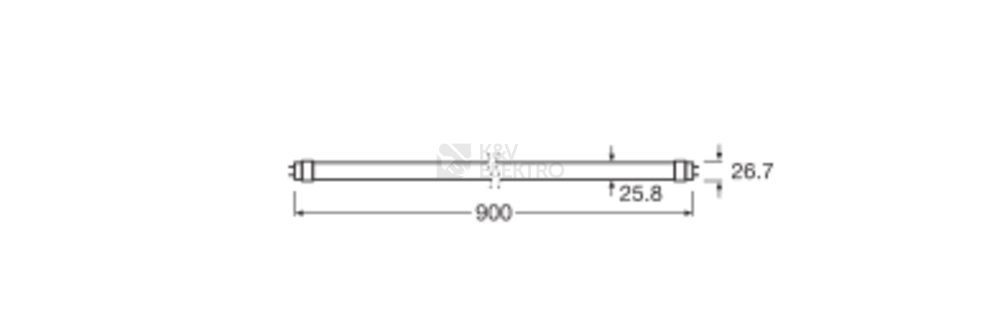 Obrázek produktu LED trubice zářivka LEDVANCE SubstiTUBE Value T8 EM/230V 90cm 10W (30W) 6500K studená bílá G13 2