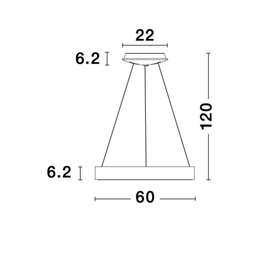Závěsné LED svítidlo NOVA LUCE RANDO THIN 50W 4000K 9453451 stmívatelné Triac (obrázek 6)