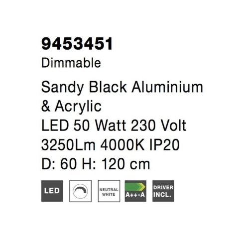 Závěsné LED svítidlo NOVA LUCE RANDO THIN 50W 4000K 9453451 stmívatelné Triac (obrázek 7)