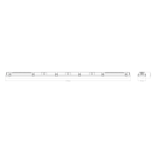 Zářivka LEDVANCE Damp Proof Combo 50W/42W/33W/25W 4000K/6500K IP66 1570mm (obrázek 5)