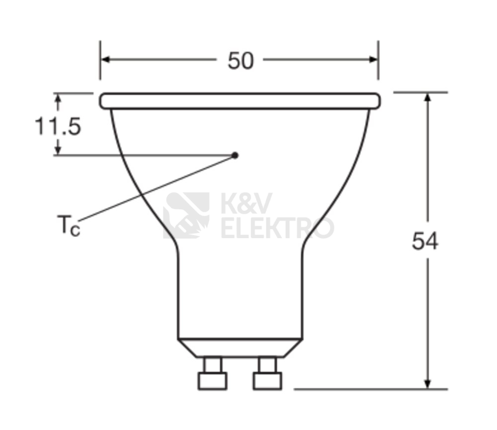 Obrázek produktu LED žárovka GU10 PAR16 LEDVANCE PARATHOM 3,7W (50W) teplá bílá (2700K) stmívatelná, reflektor 36° 3