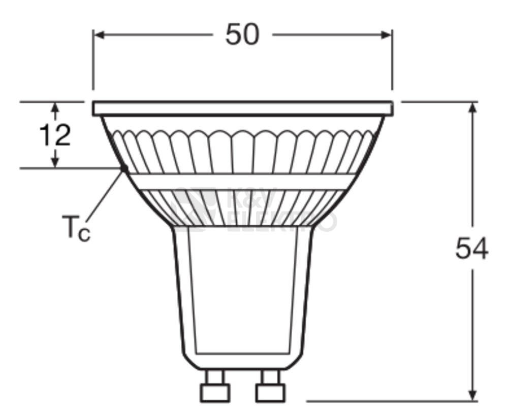 Obrázek produktu  LED žárovka GU10 PAR16 LEDVANCE PARATHOM 3,7W (50W) teplá bílá (2700K), reflektor 36° 4