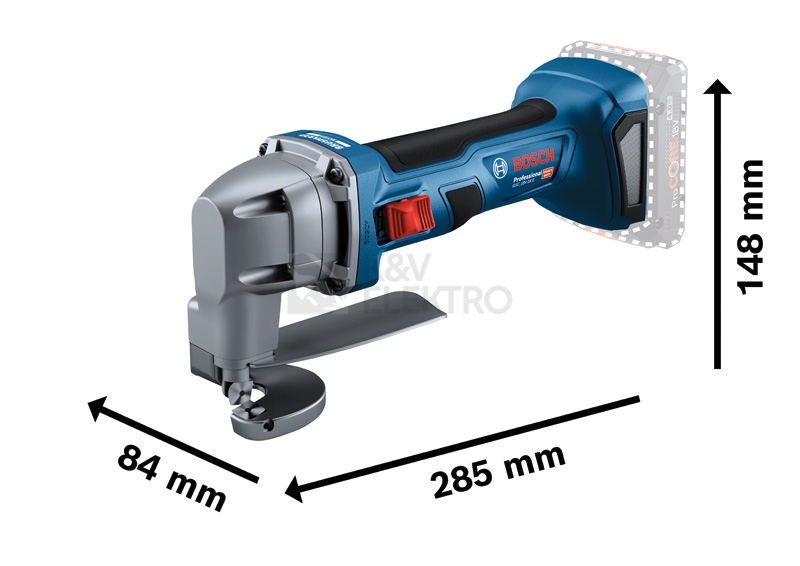 Obrázek produktu Aku nůžky na plech Bosch GSC 18V-16 E 0.601.926.300 bez nabíječky a baterie 1