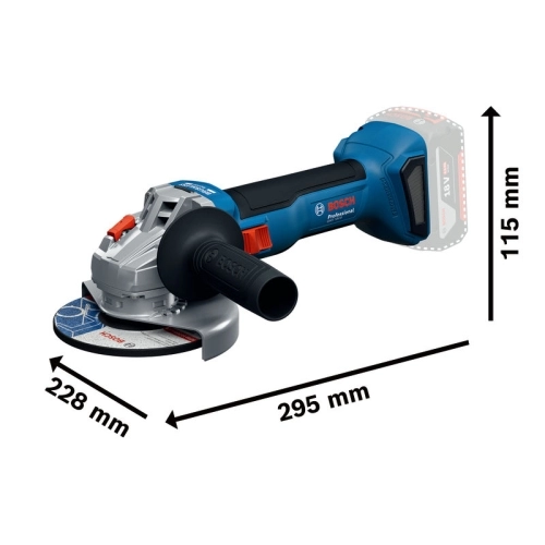 Aku úhlová bruska 125mm Bosch GWS 18V-8 0.601.9N9.000 bez nabíječky a baterie (obrázek 7)