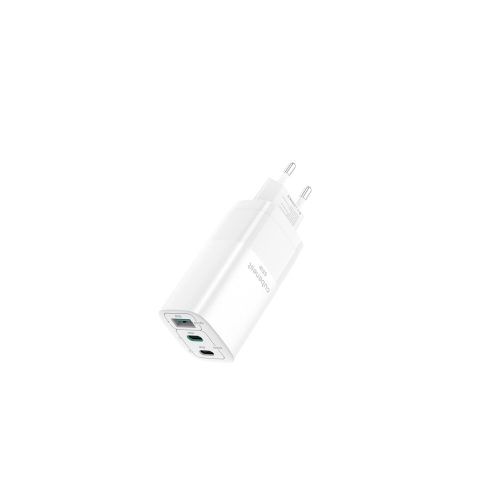 Rychlonabíjecí zásuvkový adaptér 2x USB-C a 1x USB-A Cubenest PD GaN Adaptér 65W S3D0 bílý
