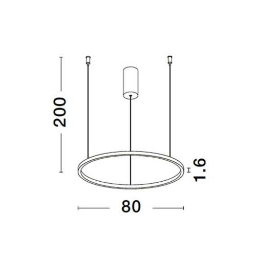Závěsné LED svítidlo NOVA LUCE TARQUIN 46W 3000K 9345605 stmívatelné Triac (obrázek 7)