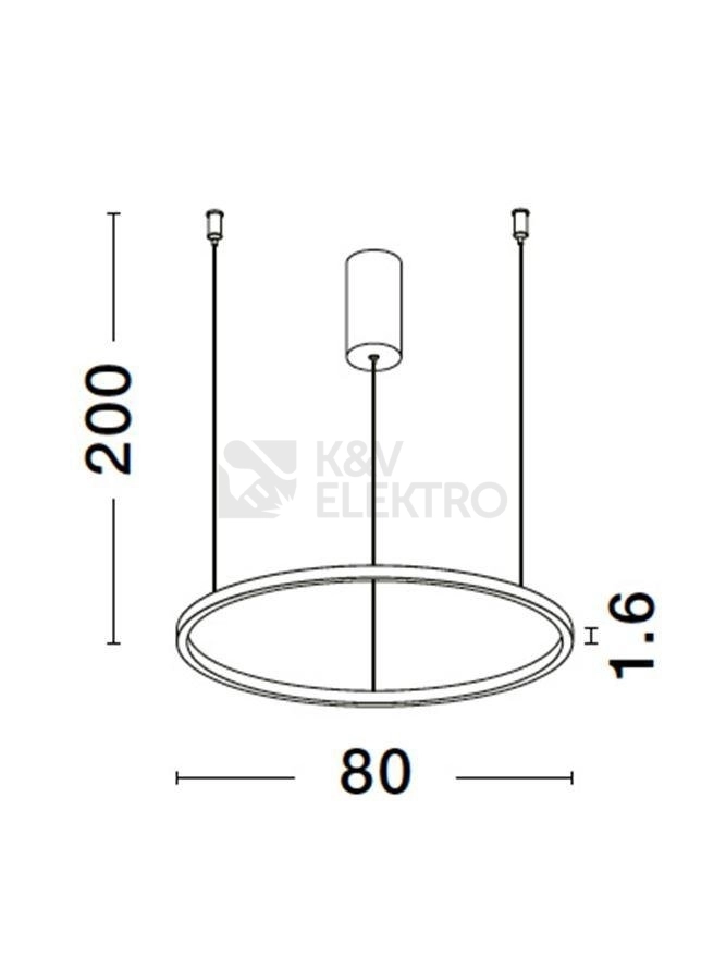 Obrázek produktu Závěsné LED svítidlo NOVA LUCE TARQUIN 46W 3000K 9345605 stmívatelné Triac 2