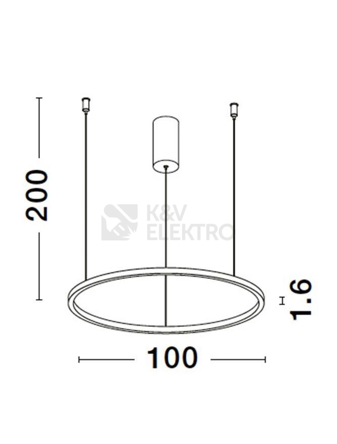 Obrázek produktu Závěsné LED svítidlo NOVA LUCE TARQUIN 59W 3000K 9345609 stmívatelné Triac 1