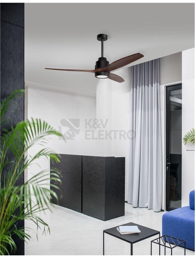 Obrázek produktu Stropní ventilátor s LED světlem NOVA LUCE SABAL 12W 3000K 5231401 2