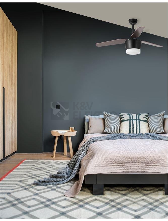 Obrázek produktu Stropní ventilátor s LED světlem NOVA LUCE MONSOON 18W 3000K 5260251 1