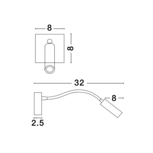 Nástěnné LED svítidlo NOVA LUCE MADISON 3W 3000K 8128201 (obrázek 3)