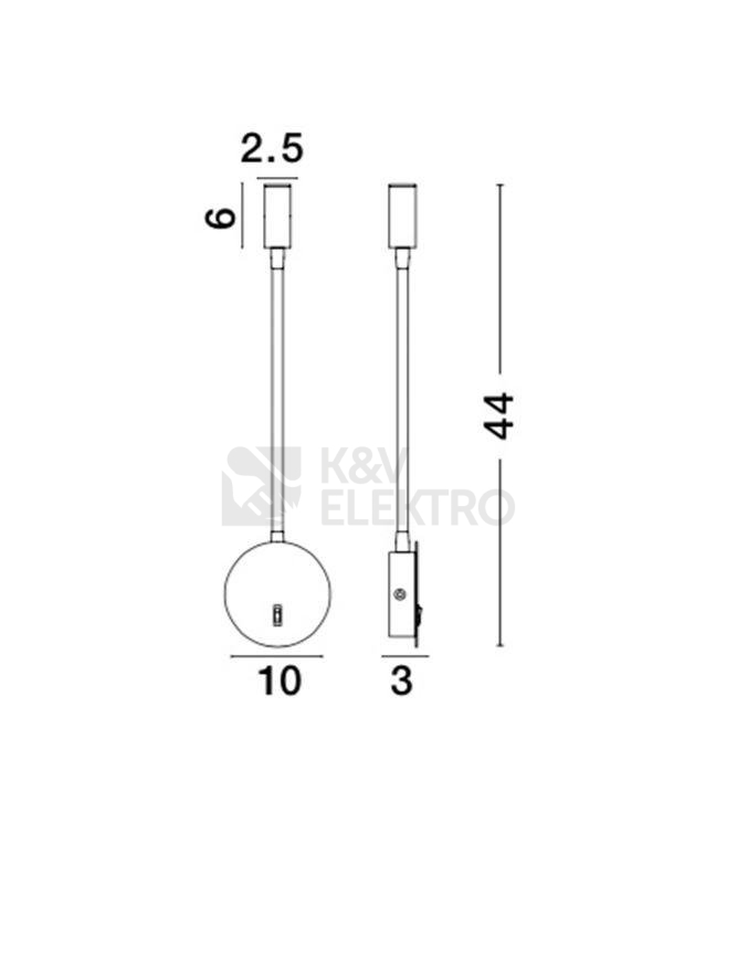 Obrázek produktu Nástěnné LED svítidlo NOVA LUCE JACO 3W 3000K 8140321 3