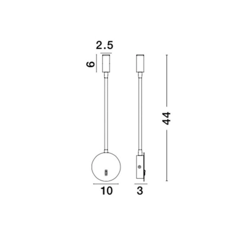 Nástěnné LED svítidlo NOVA LUCE JACO 3W 3000K 8140322 (obrázek 3)