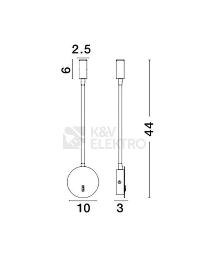 Obrázek produktu Nástěnné LED svítidlo NOVA LUCE JACO 3W 3000K 8140322 2