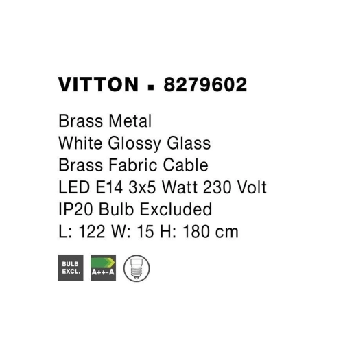 Závěsné svítidlo NOVA LUCE VITTON E14 8279602 bez žárovky (obrázek 4)