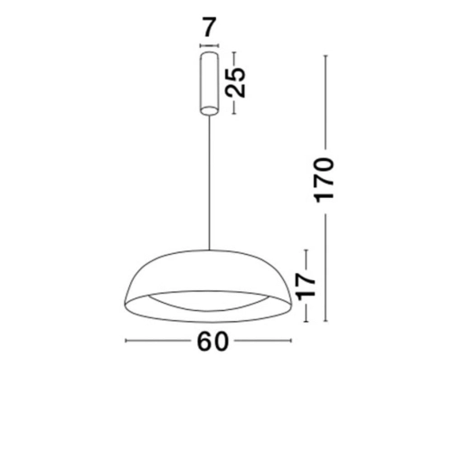 Závěsné LED svítidlo NOVA LUCE LANDON 41W 3000K 86009 stmívatelné Triac (obrázek 4)