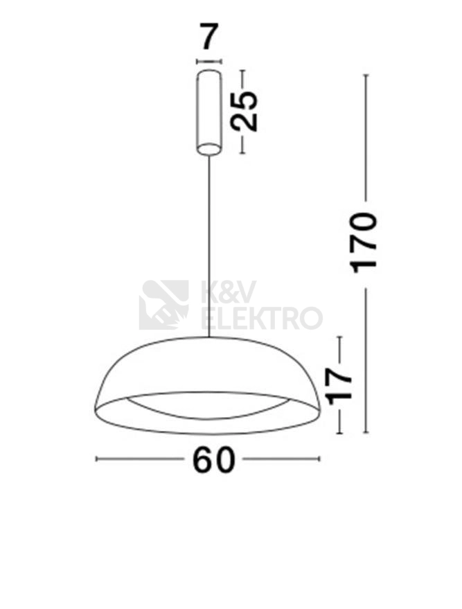 Obrázek produktu Závěsné LED svítidlo NOVA LUCE LANDON 41W 3000K 86009 stmívatelné Triac 3